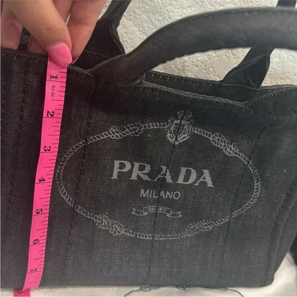 Prada Black Denim Tote Bag - Picture 13 of 16